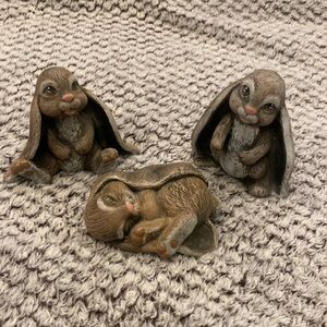 Vintage SCIOTO set of three bunny rabbits